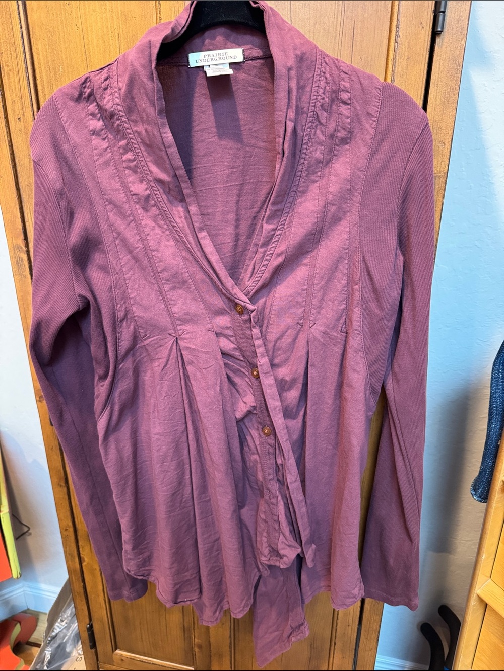 Prairie Underground Mauve Long-Sleeve Button-Front Blouse